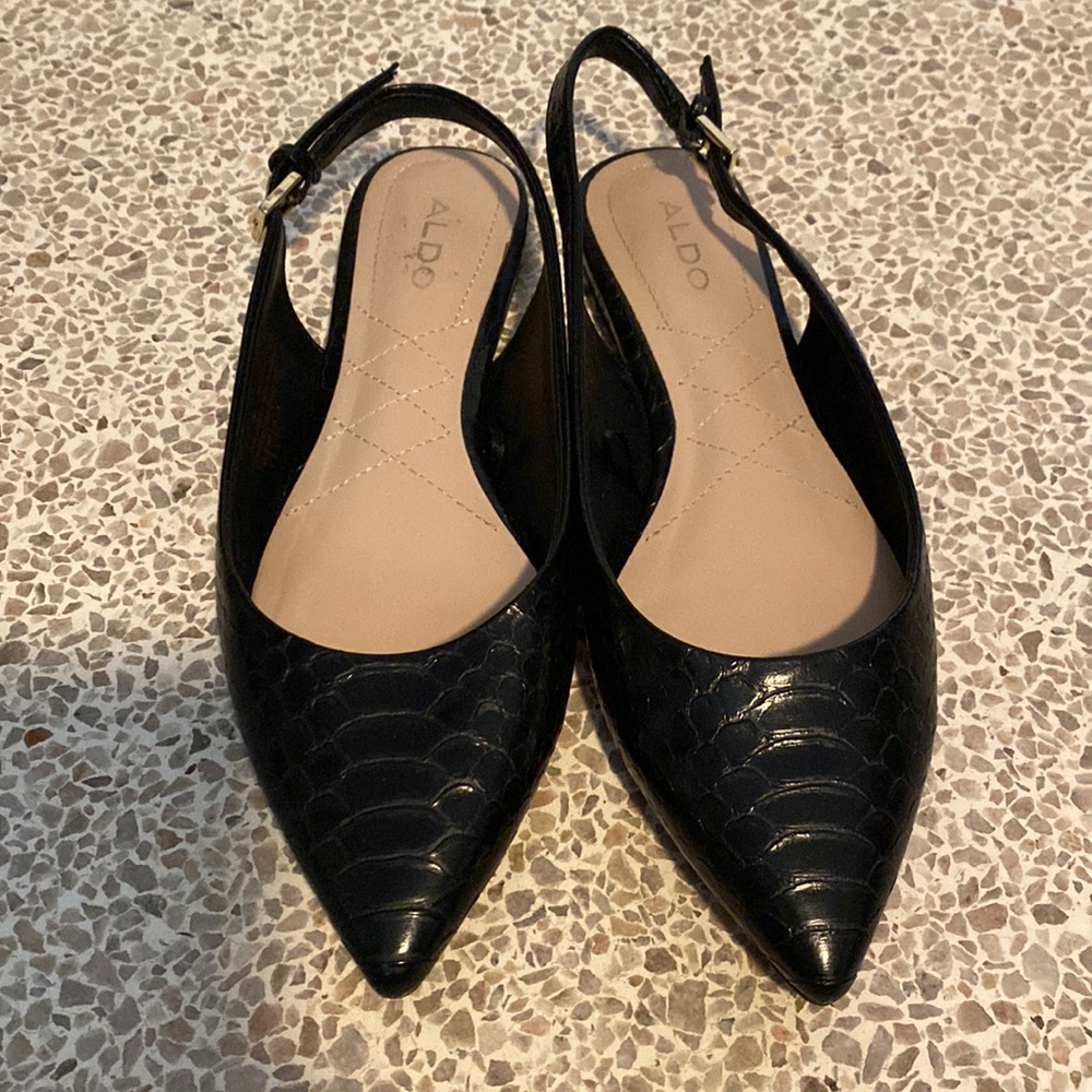 Aldo Pointed Toe Slingback Flats